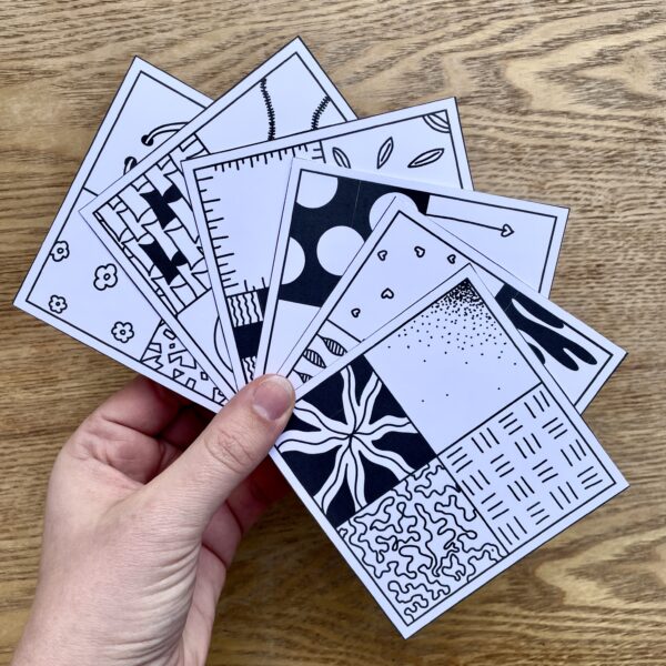 Doodle voorbeeldkaarten set 1